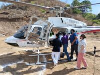 Helicóptero del Gobierno del Estado traslada a joven mujer con embarazo de alto riesgo
