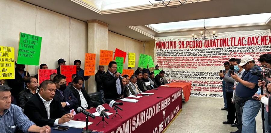 Pobladores de Quiatoni denuncian instalación ilegal de minera