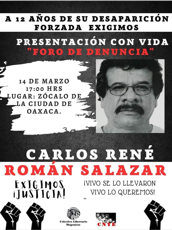 Se movilizará la Sección XXII para exigir la presentación con vida de Carlos René