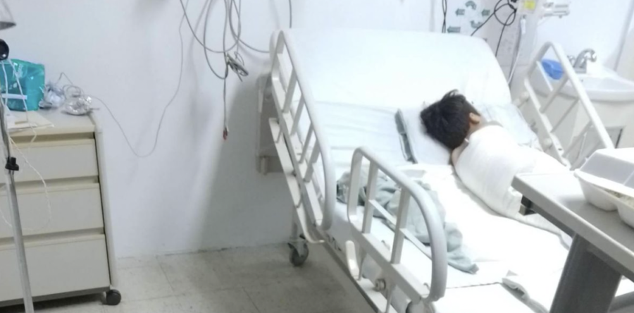 Piden apoyo para el niño Hugo Pérez con quemaduras de tercer grado