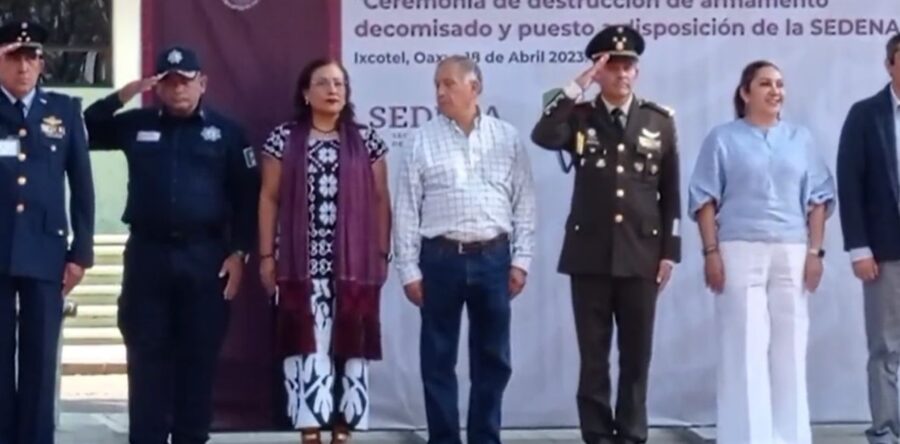 SEDENA realiza Ceremonia de Destrucción de 168 armas decomisadas