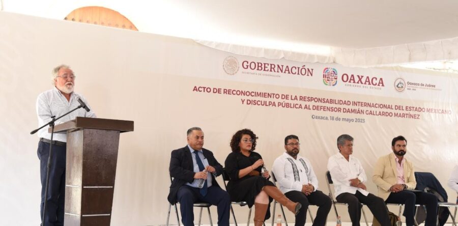Realizan acto de disculpa pública al defensor de derechos humanos Damián Gallardo