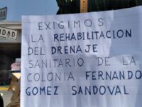 Colonos de la Fernando Gómez Sandoval exigen la rehabilitación del drenaje