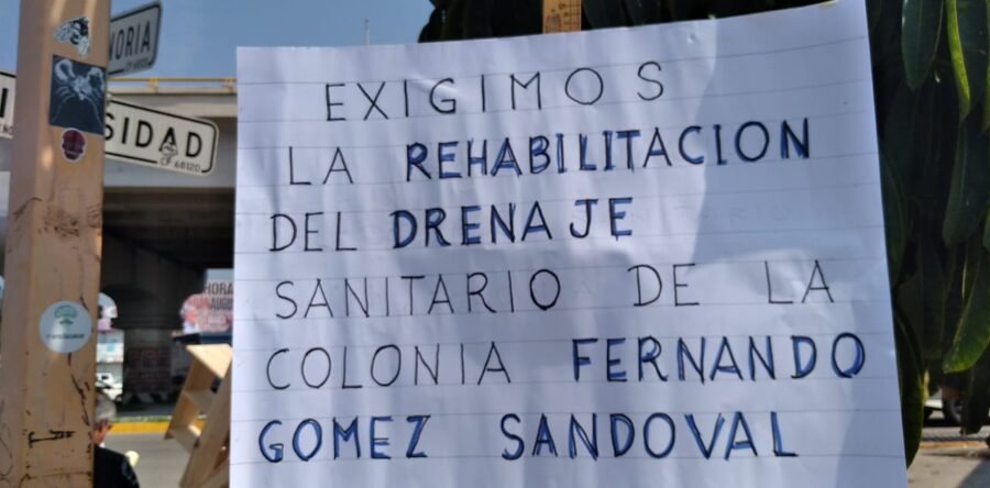 Colonos de la Fernando Gómez Sandoval exigen la rehabilitación del drenaje