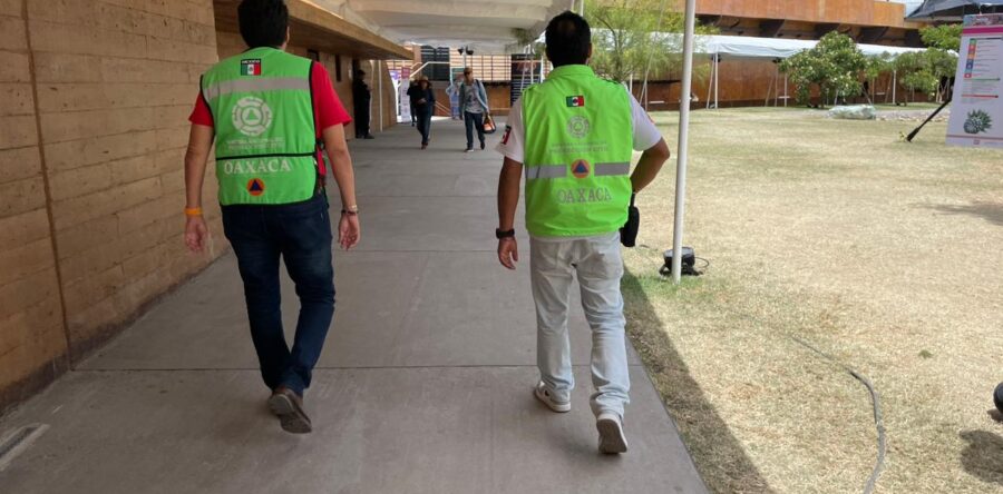 Protección Civil activa protocolo de seguridad y mantiene presencia en la Feria Internacional del Mezcal 2023