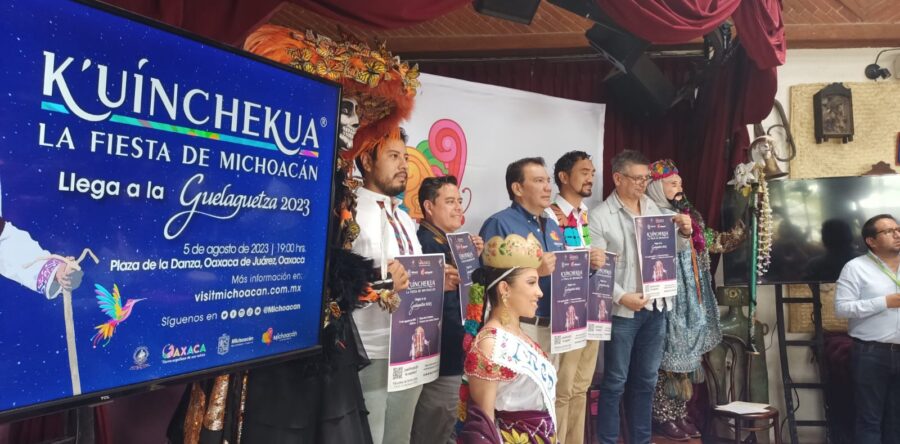 Anuncian la fiesta grande de Michoacán “Kuínchekua” en la Plaza de la Danza