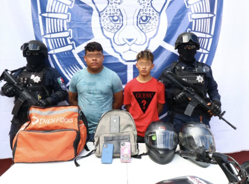 Detiene GRIM Santa Lucía del Camino a dos roba celulares
