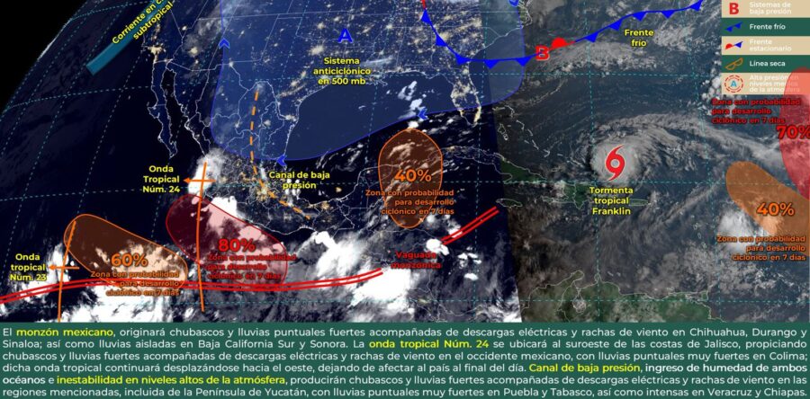 Se prevén lluvias de intensidad variable para la tarde de este  jueves en el estado
