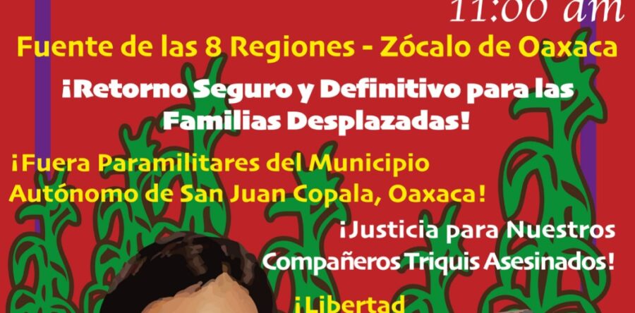 Marcharán Triquis a 13 años del desplazamiento en San Juan Copala