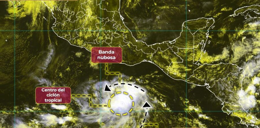 Tormenta tropical Otis se forma frente a las costas de Oaxaca