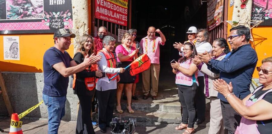 Arranca la rehabilitación del pasillo del humo del mercado 20 de Noviembre