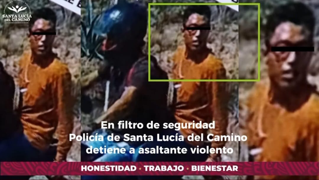 Detiene GRIM Santa Lucía del Camino a asaltante violento