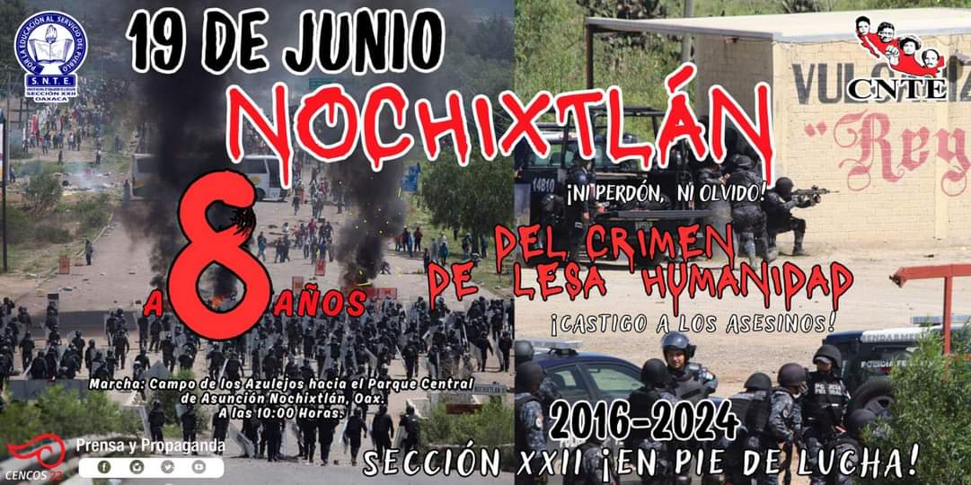 Sección XXII de la CNTE anuncia marchas en la mixteca para conmemorar desalojo de 2016